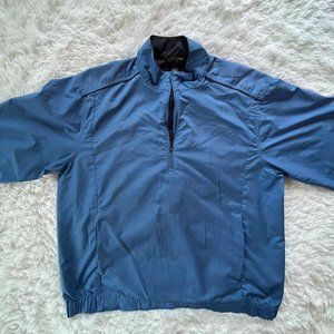 Large Mens Nike Golf Blue Short Sleeve Windbreaker